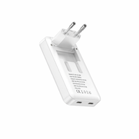 Chargeur de voyage pliable fin double PD 35W, certification CE, compatible avec les protocoles de charge rapide PD3.0 de plusieurs marques