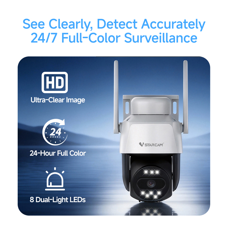 4G LTE Security Camera Solar Powered Dual Lens 360° View Pan Tilt Auto Tracking Color Night Vision No WiFi Needed Outdoor Camera · image 5