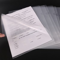 Usine directe A4 taille L-forme porte-documents clair PP feuille protecteur avec Logo imprimé PVC dossier motif