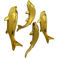 Set Dekorasi Dinding Hiasan Ikan untuk Latar Belakang TV Rumah Menampilkan Ikan Keramik Tiga Dimensi Bergaya Cina Baru yang Kreatif