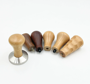 Manche de tasseur à café en bois écologique personnalisé avec composants en acier inoxydable pour pièces de moulin à expresso – Vente en gros - Product Image 1