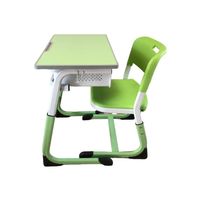 Meubles scolaires modernes TIANJIU à prix abordable et durables, bureau et chaise individuels pour étudiants, ensemble de bureau en métal réglable