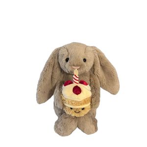 EZBABY Peluche Super Morbido Stile Bugs Bunny British Jelly Cat con Torta di Compleanno, Regalo per Bambini - Product Image 6