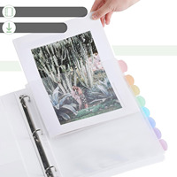 Protège-feuilles personnalisables en PP/PVC transparent format A4 (8,5x11 pouces) pour classeur à 3 anneaux avec 8 intercalaires à onglets