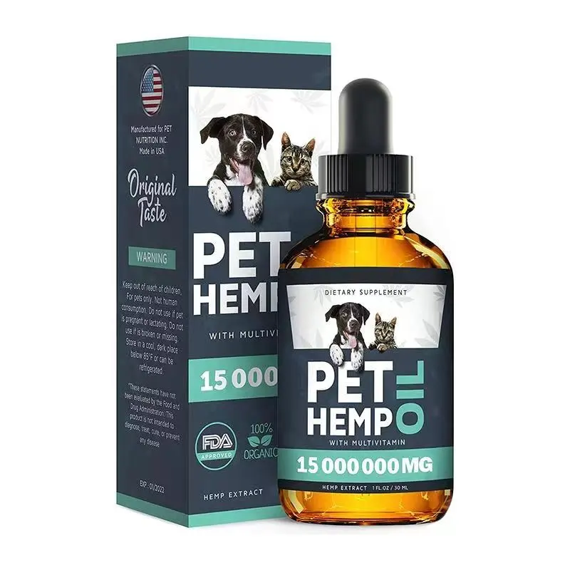 Organic Hemp Oil for Dogs and Cats for Hip and Joint Support and Skin Health Rich in Omega 3-6-9
