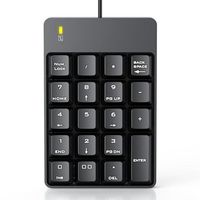 Clavier numérique filaire OEM ODM USB à 19 touches pour ordinateur portable PC avec grands caractères imprimés