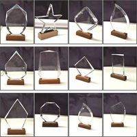 Großhandel leer kreative Kristall Trophäe Holz Nummern schild Medaille Enterprise aus gezeichnete Mitarbeiter Wettbewerb jährliche Auszeichnungen Souvenir