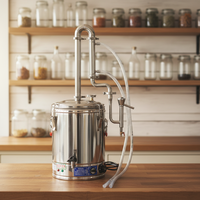 Distillateur électrique 15-100L, extracteur d'alcool, équipement de distillation de vin pour usage domestique, pour hydrolat de rose, 1500W, facile à utiliser