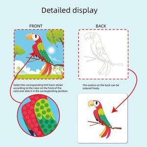 Kit de loisirs créatifs sans désordre pour les voyages, kits de bricolage tendance, cadeaux d'anniversaire, kit d'art à points EVA pour enfants, garçons et filles - Product Image 3