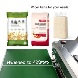 FR770 Paslanmaz Çelik Geniş Otomatik Isı Yalıtımlı Sürekli Bantlı Kapatıcı, Gıda Plastik Kağıt Poşetleri için Acil Durdurma Düğmeli - Product Image 4