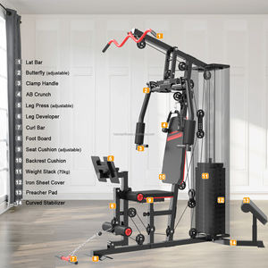 थोक जिम स्टेशन मशीन कार्डियो कसरत उपकरण मल्टी होम जिम साथ समायोज्य वजन स्टैक के साथ - Product Image 5