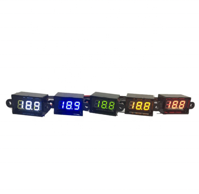 Taidacent 0.28 Inch DC3.5-30V Waterproof 2 Wire Digital Volt Meter Mini Digital DC Voltmeter Panel LED Display Voltage Meter