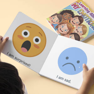 <span class=keywords><strong>Livre</strong></span> cartonné éducatif sur les <span class=keywords><strong>émotions</strong></span> pour bébés, impression personnalisée directe usine, en carton rigide, pour l'apprentissage <span class=keywords><strong>des</strong></span> <span class=keywords><strong>émotions</strong></span> et la coloration <span class=keywords><strong>des</strong></span> tout-petits - Product Image 1