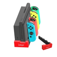 Base de Carga 4 en 1 con Indicador LED IPega PG-9186 con USB 2.0 para Controles de Nintendo Switch