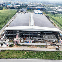 Structure en acier à grande portée pour usine et entrepôt, fabrication de charpentes en acier préfabriquées, stockage industriel, OEM ODM certifié CE