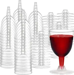 Disposable Wine Glasses Drink ware Recycle PP Drinking Red Wine Glasses Water Champagne plastic cups glass goblet