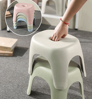 Tabouret en plastique épaissi pour grossistes, siège en résine longue durée et durable pour usage domestique et commercial (salon, table à manger)