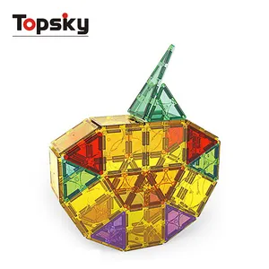 Conjunto de blocos de construção magnéticos coloridos, 48 peças, brinquedos educativos para crianças, novo design