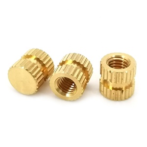 Brass Pure Copper Metric Thread Injection Molding Knurl <span class=keywords><strong>Insert</strong></span> <span class=keywords><strong>Nut</strong></span> Nutsert <span class=keywords><strong>M2</strong></span> <span class=keywords><strong>M2</strong></span>.5 M3 M4 M5 M6 M8 M10 Solid - Product Image 5