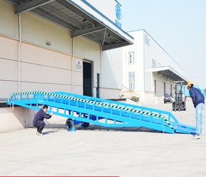 10t Dock đoạn đường nối tải di chuyển tải Dock đoạn đường nối leveler <span class=keywords><strong>container</strong></span> thủy lực xe tải dỡ Dock dốc - Product Image 4