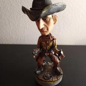 Clássico Duelo Cowboy Western Bobblehead Resina Estátua Figura EUA Marshall Six Shooter Personalizado Resina Bobble Cabeça Decoração Para Casa - Product Image 3