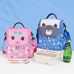 Crossbody Oxford Lunch Bag Student Portable Insulation Fresh-keeping Bag for <b>Children</b> - Product Image 5