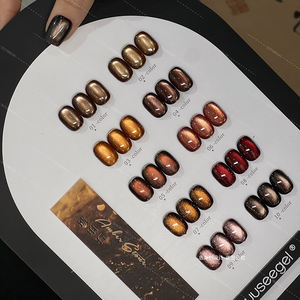 Suuseegel Новая коллекция Коричневый кошачий глаз лак для Ногтей Стойкий гель кошачий глаз ослепительный Осветляющий светодиодный источник лампы - Product Image 2