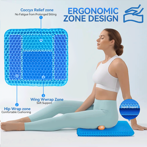 เบาะรองนั่งเจลทําความเย็นรังผึ้งสะโพกศัลยกรรมกระดูกและข้อเบาะนั่งสําหรับเก้าอี้สํานักงานเบาะรองนั่งในรถยนต์ - Product Image 2
