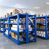 Sistema de Estanterías Metálicas de Gran Longitud con Remaches Multicapa, Estantes Apilables para Almacenamiento en Garajes y Almacenes, Organización de Materiales