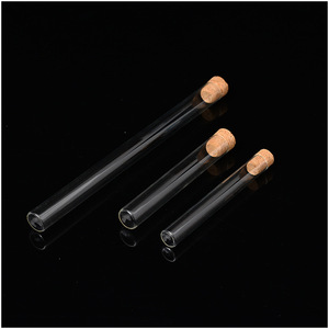 Flat Bottomed Glass Test Tube 25x120mm With Cork Stopper Premium Grade Borosilicate Glass Lab Use - Product Image 5