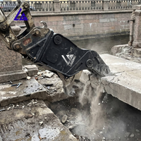Concasseur de béton non rotatif pour excavatrice 5-30T, certifié CE, démolition routière, mâchoires en acier à haute teneur en manganèse, pointes remplaçables, garantie 18 mois
