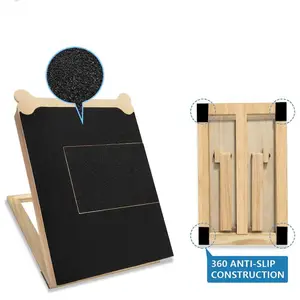 Dog Scratch Board Large Dog Nail Paw Scratch Pad With Dog Food Storage Boxes Multi Functionaltrim Tool