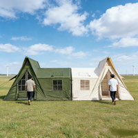 MOQ100 Personnalisation en gros Tente gonflable beige à toit triangulaire avec colonne d'air intégrée, camping minimaliste OEM/ODM ISO9001