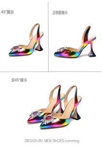Sandalias de Tacón Alto de 11.5cm <span class=keywords><strong>para</strong></span> Mujer, Color Arcoíris, Diseño de Copa de Vino, Tacones Súper Altos, <span class=keywords><strong>Zapatos</strong></span> de Mujer Sexys Talla Grande 42 - Product Image 2