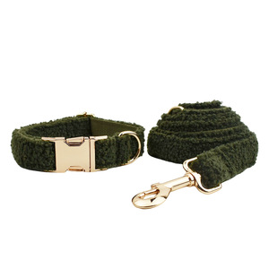 Fabricant vente en gros logo personnalisé collier de chien en polaire réglable harnais en laisse avec nœud - Product Image 4