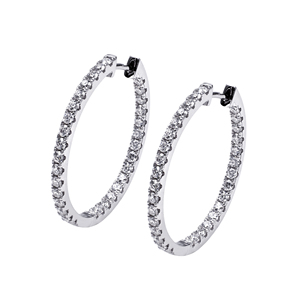 Pendientes de Aro de Moissanita con Corte Brillante Redondo, Estilo Clásico, Elegante y Minimalista, Chapados en Plata y Oro de Tianyu Gems. - Product Image 1