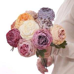 Hoogwaardige Kunstmatige Thee Roos Met Verbrande Randen Zijden Bloem Voor Huisdecoratie Tafelblad Ornament, Diy Bloemstuk - Product Image 1