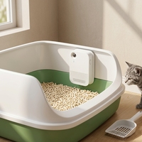 Désodorisant intelligent sans fil pour litière de chat avec détection, capteur, réglage double vitesse, conception sans matériaux nocifs, alimenté par batterie, sans perçage