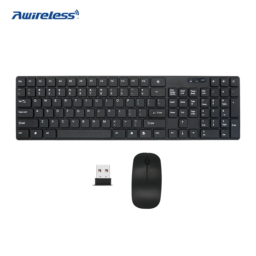 Harga Pabrik Murah Set Keyboard dan Mouse Nirkabel, Set Keyboard dan Mouse Komputer Kombo