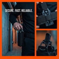 Étui tactique 9 mm à extraction rapide, pochette simple pour chargeur, accessoire en nylon pour activités de plein air, CS, chasse