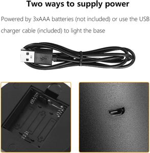 Lámpara LED 3D Moderna con Control Remoto Táctil de 7 Colores, Regulable, Alimentada por USB, Base de Plástico, Luz Nocturna, Alto CRI 80, RoHS CE 50000 - Product Image 4
