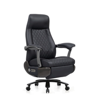 Fauteuil de direction moderne en cuir luxueux avec fonction de massage et de ventilation, adapté au bureau à domicile