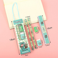 Promotionnel bricolage papeterie ensemble cadeau en gros fournitures produit bureau école ensemble avec règle gomme taille-crayon crayons