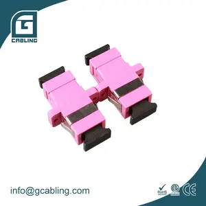 Gcabling 10 팩 OM4 LC 듀플렉스 광섬유 어댑터 광섬유 커넥터 LC UPC DX MM 광섬유 어댑터 커넥터 커플러