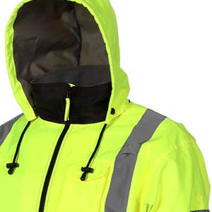 Veste de sécurité légère ANSI classe 1 haute visibilité réfléchissante pour hommes, vêtements de travail d'hiver, construction en polyester, sécurité routière, logo du trafic - Product Image 4
