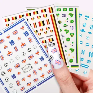 热卖巴黎奥林匹克球迷支持指甲贴纸国旗体育比赛设计指甲贴花