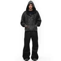 Sweat-shirt à capuche imprimé démon européen et américain, style hip-hop rétro unisexe, design original, tendance
