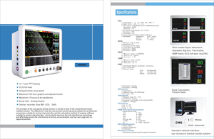 Monitor de Signos Vitales Portátil de Plástico de Venta Directa de Fábrica MT MEDICAL, 6 Parámetros, Dispositivos de Monitoreo Veterinario UN8000UV Clarity - Product Image 4