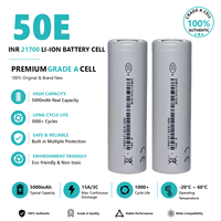 Baterai Lithium Ion Silinder Victpower INR21700-50E 5000mAh 1000+ Siklus untuk Elektronik Konsumen