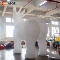 Modèle de chèvre gonflable multicolore de 13 pieds de haut avec souffleur électrique pour la décoration de fête et une installation facile
